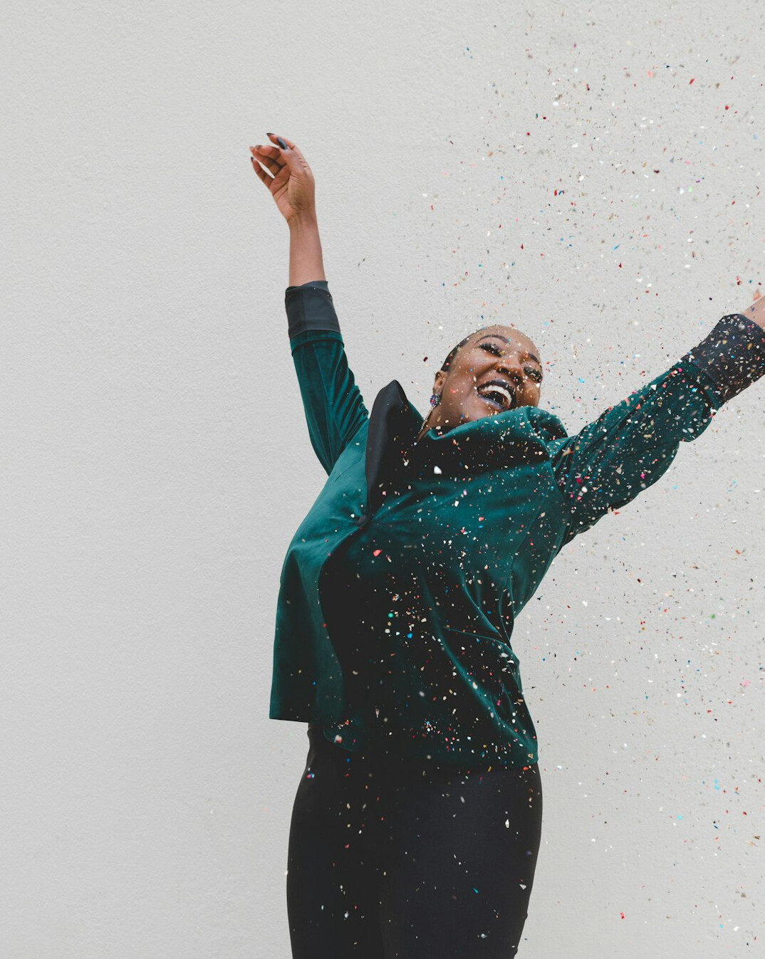 person celebrating success