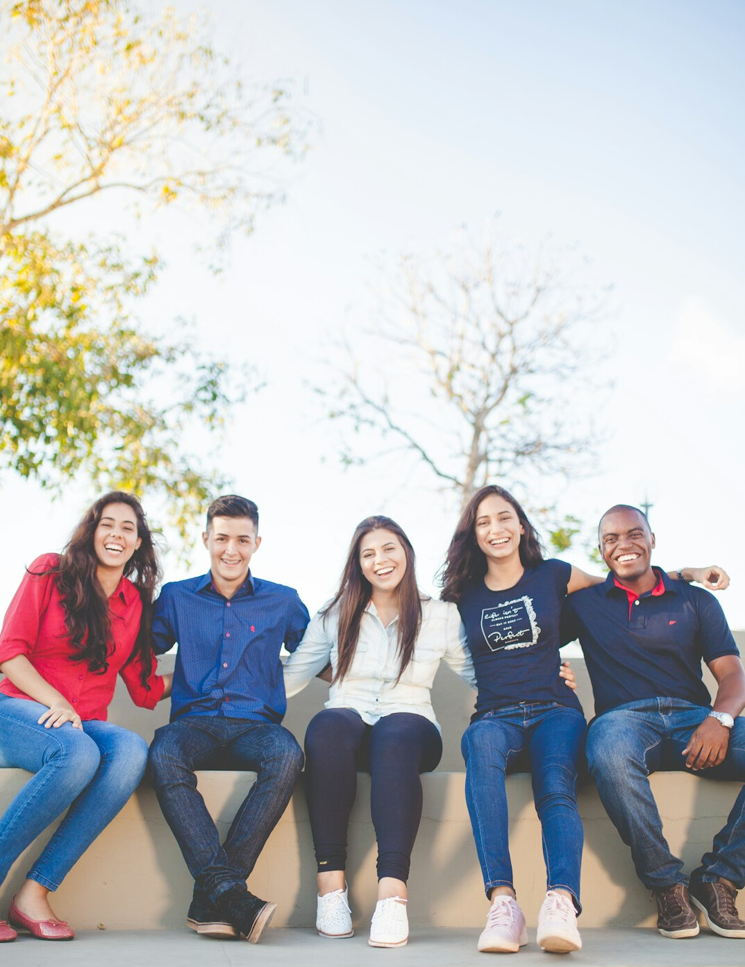 group of happy students